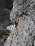 Passo Falzarego 2010, Pardn poas, ideln vyladn forma a lezen veho druhu. Tenikou byl 500 metr dlouh vstup na Prvn pil Tofany.... - fotografie 84