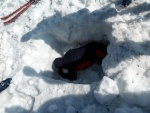 Základní kurz skialpinismu 16.-18.3.2012, Parádní jarní počásko, tvrdý firn a čistě chlapská parta. K tomu vyvrcholení na Sněžce a bezva náladička. Prostě se to vydařilo. - fotografie 67